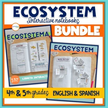 Preview of Ecosystem Interactive Notebook English & Spanish Versions Bundle