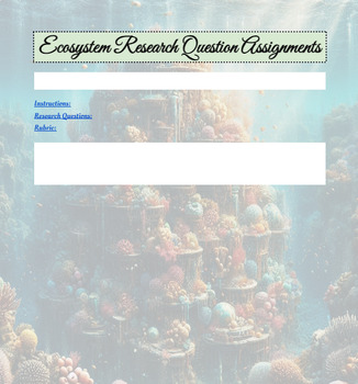 Preview of Ecosystem Research Assignment