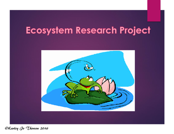 ecosystem research project high school