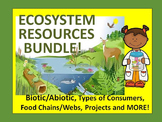 Ecosystem Resources Bundle: lessons, sorts, activities, fo