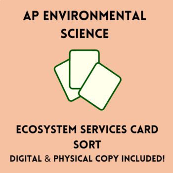 Preview of Ecosystem Services Card Sort