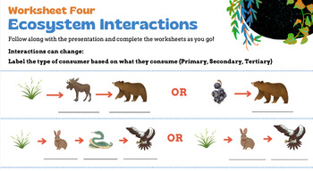Preview of Ecosystem workbook + presentation - Alberta 7 Science - Interactions &Ecosystems