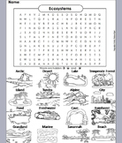 World Biomes and Habitats Activity Word Search (Ecosystems