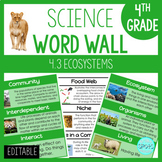 Ecosystems: 4th Grade Science Word Wall