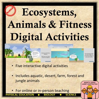 Preview of Ecosystems, Animals & Fitness Bundle - 5 Slide Shows/Ecosystems & 50 Animals