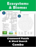 Ecosystems & Biomes Crossword Puzzle and Word Search Combo