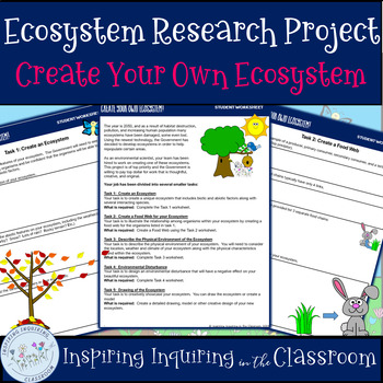 Preview of Ecosystem Research Project:  Create Your Own Ecosystem