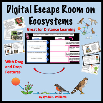 Preview of Ecosystems Digital Escape Room and Reading Informational Text Unit