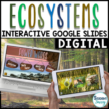Preview of Ecosystems Distance Learning Google Slides | Interactive Digital Version