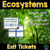 Ecosystems Exit Tickets (Exit Slips)