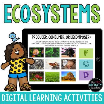 Preview of Ecosystems & Food Chains Digital Activities (Google Slides, PowerPoint)