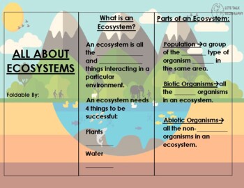 Preview of Ecosystems Guided Reading and Foldable