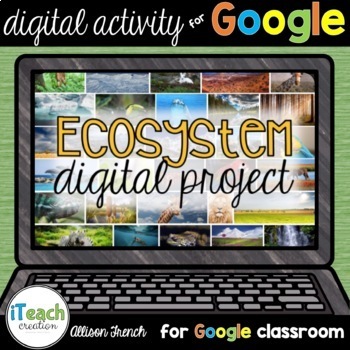 Preview of Ecosystems & Habitats Digital Research Project Activity using Google Slides