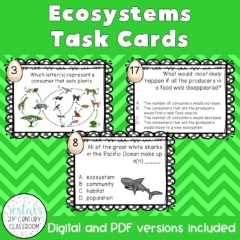 Preview of Ecosystems Task Cards {Digital & PDF Included}