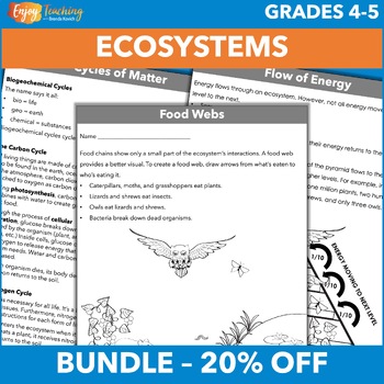 Preview of Ecosystems and Food Chains Bundle - NGSS 5-PS3-1 and 5-LS2-1