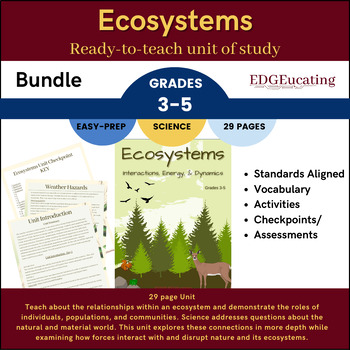 Preview of Ecosystems: Interactions, Energy, & Dynamics Grades 3-5 Unit Bundle
