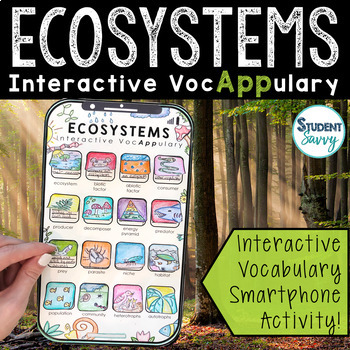 Preview of Ecosystems Project Vocabulary Activity Word Wall 4th 5th Grade 6th Grade