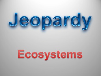 Preview of Ecosystems Jeopardy Review Game