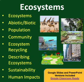 Preview of Ecosystems Lesson - Google Slides and Distance Learning Ready