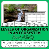 Levels of Organization - Ecosystems Card Sort - Middle Sch