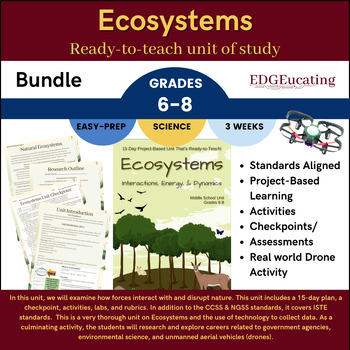Preview of Ecosystems Middle School Unit