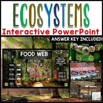 Preview of Ecosystems PowerPoint Google Classroom | Ecosystem Activities - Interactive
