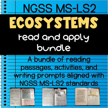Preview of Life Science: Ecosystems Read and Apply Bundle NGSS MS-LS2 ALIGNED
