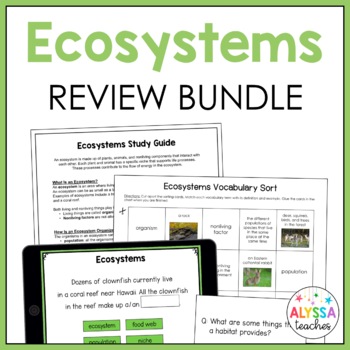 Preview of Ecosystems Review Bundle | SOL 4.3