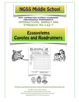 Preview of Ecosystems- Roadrunners and Coyotes NGSS Middle School LS2-1