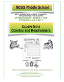 Ecosystems- Roadrunners and Coyotes NGSS Middle School LS2-1