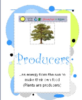 Preview of Ecosystems Roles Posters Producer Consumer Decomposer