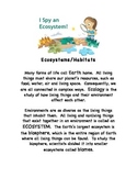 Ecosystems- STEM Earth Science Internet  Worksheets w/ Answer Key