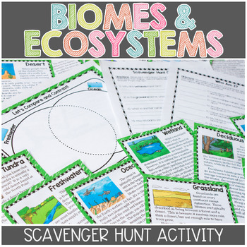 Preview of Ecosystems Scavenger Hunt Printable & Digital