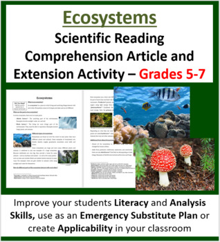Preview of Ecosystems - Science Reading Article - Grades 5-7