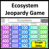 Ecosystems Science Review and NGSS Test Prep Jeopardy Scie