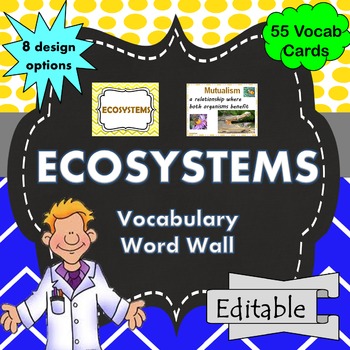Preview of Ecosystems Word Wall Science Vocabulary