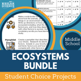 Ecosystems - Student Choice Projects Bundle - Grades 6, 7, 8