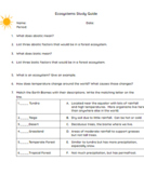 Ecosystems Study Guide