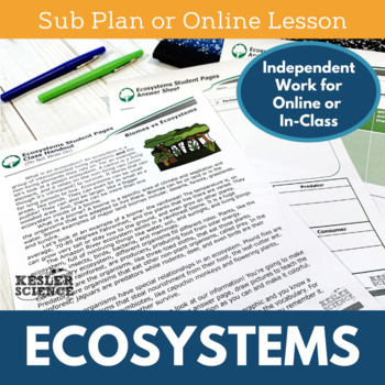 Preview of Ecosystems - Sub Plans - Print or Digital