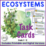 Ecosystems Task Cards - Energy Flow, Matter Recycling, Bio