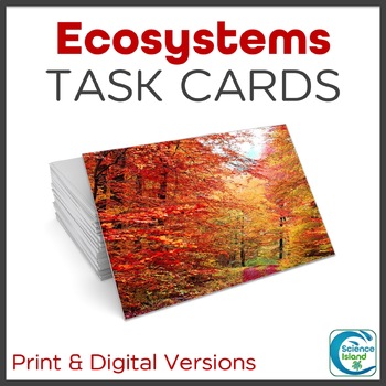 Preview of Ecosystems Task Cards Activity for Biology