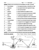 Ecosystems Unit Test with Answer Key and original drawings