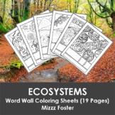 Ecosystems Word Wall Coloring Sheets (19 pages)