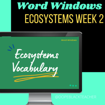 Preview of Ecosystems Word Windows Vocabulary Week 2 of 3
