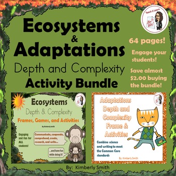 Preview of Ecosystems and Adaptations Depth and Complexity Activity Bundle