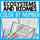 Ecosystems and Biomes Color by Number, Reading Passage and