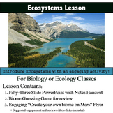Ecosystems and Biomes Lesson with Activity