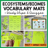 Biomes and Ecosystems Vocabulary Activities and Quiz for E