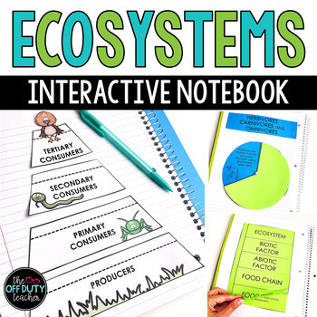 Preview of Ecosystems and Food Chains Interactive Notebook Foldables (Google Slides, PPT)