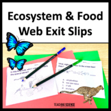 Ecosystems and Food Webs Science Exit Tickets